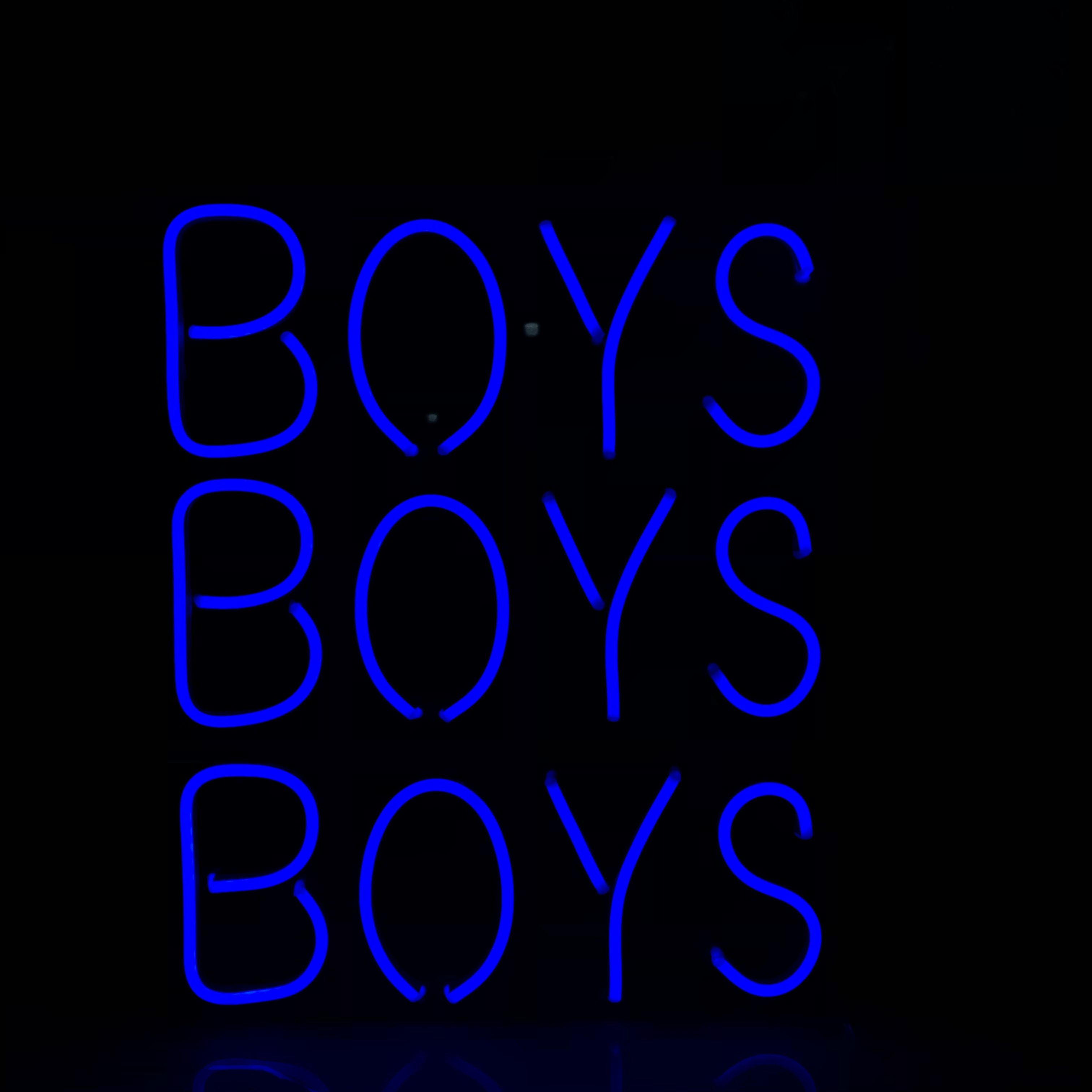 boys neon sign
