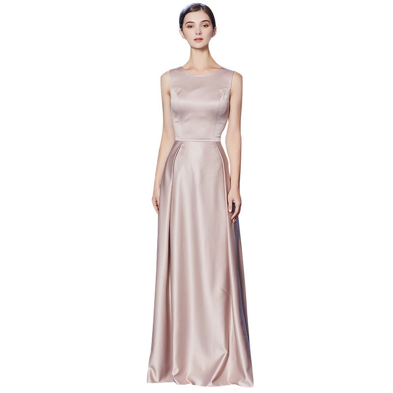 satin sheath gown