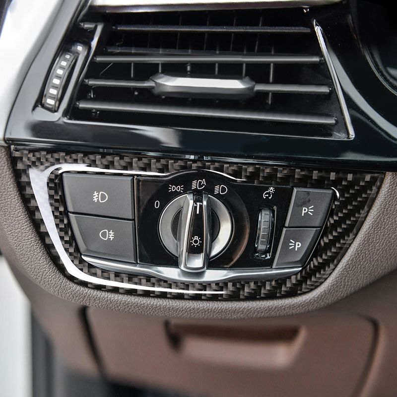 2020 Carbon Fiber Interior Headlight Switch Cover Trim Sticker Car Accessories For Bmw 5 Series G30 2018 Car Styling Accessories From Lewis99 15 13 Dhgate Com