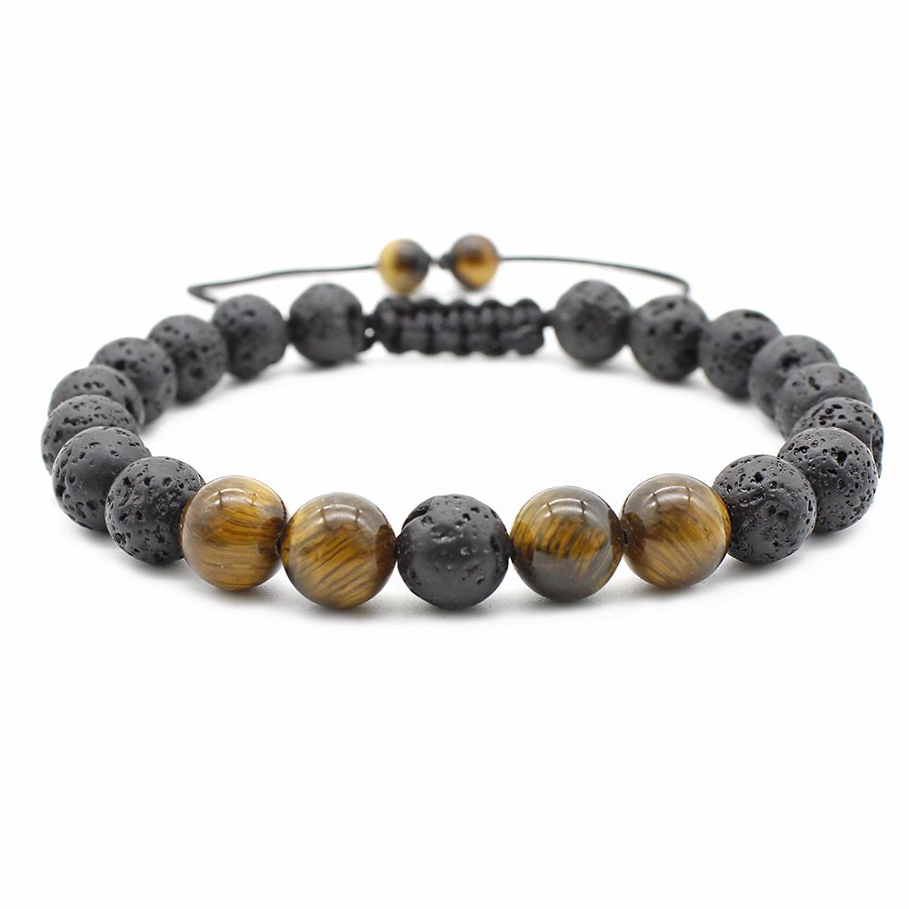 Joyas Para Hombres Pulsera De Cuero De Piedra Natural De De Joyas Para Hombres Pulsera De Cuero De Piedra Natural De De