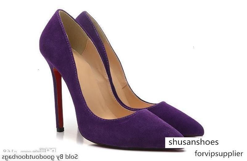 purple bottom heels