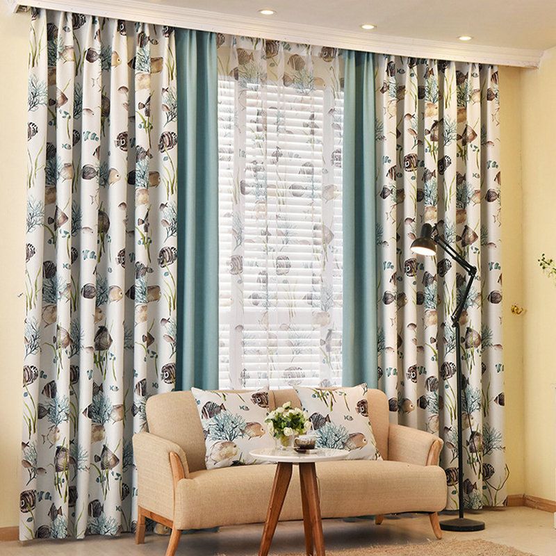 2019 Modern Style Tropical Fish Blackout Curtain For Children Bedroom Sea Fish Cartoon Window Curtain Patchwork Tulle Home Decoration From Bigmum