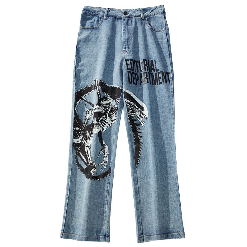 printed jeans mens