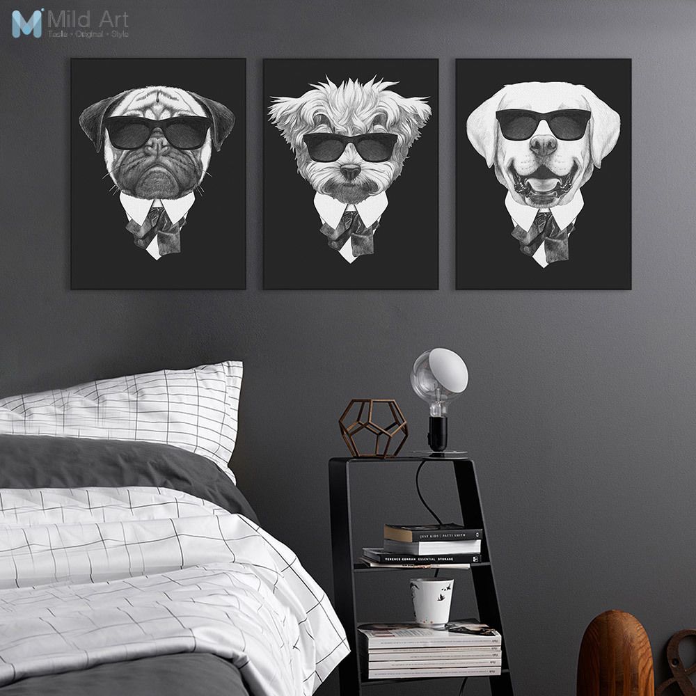 2020 Black White Modern Black White Italy Mafia Fashion Animals