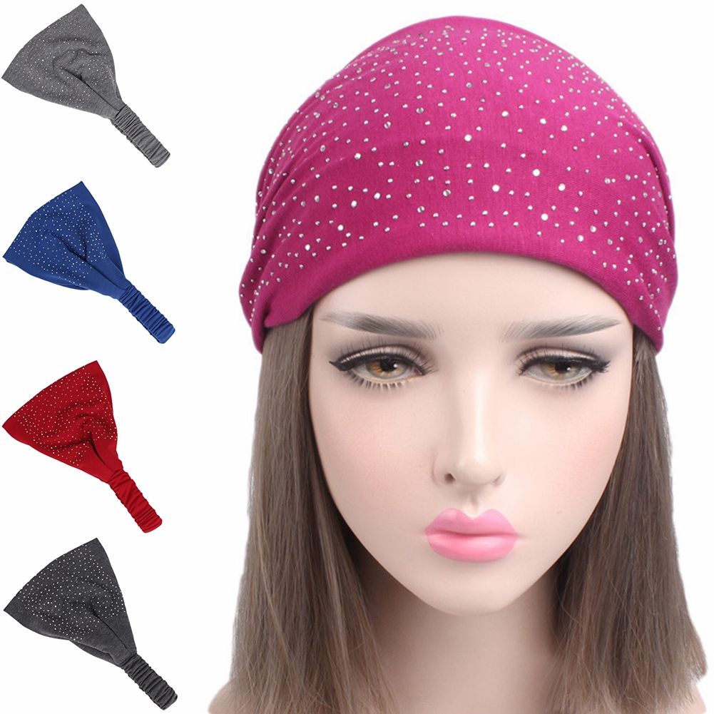 Women Wide Fabric Headband Dance Headband Cotton Stretch Hairband