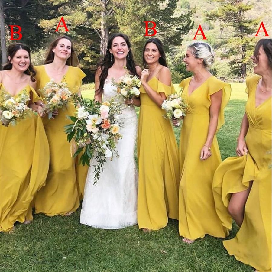 bright bridesmaid dresses