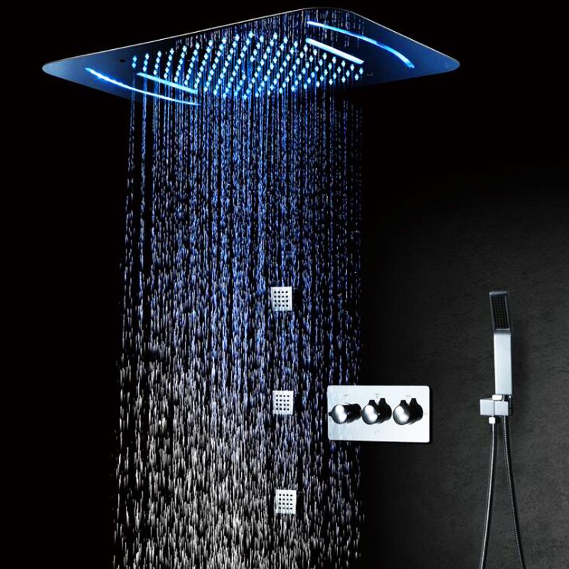 2021 Hot And Cold Shower 4 Functions Shower System 580x380mm Embeded
