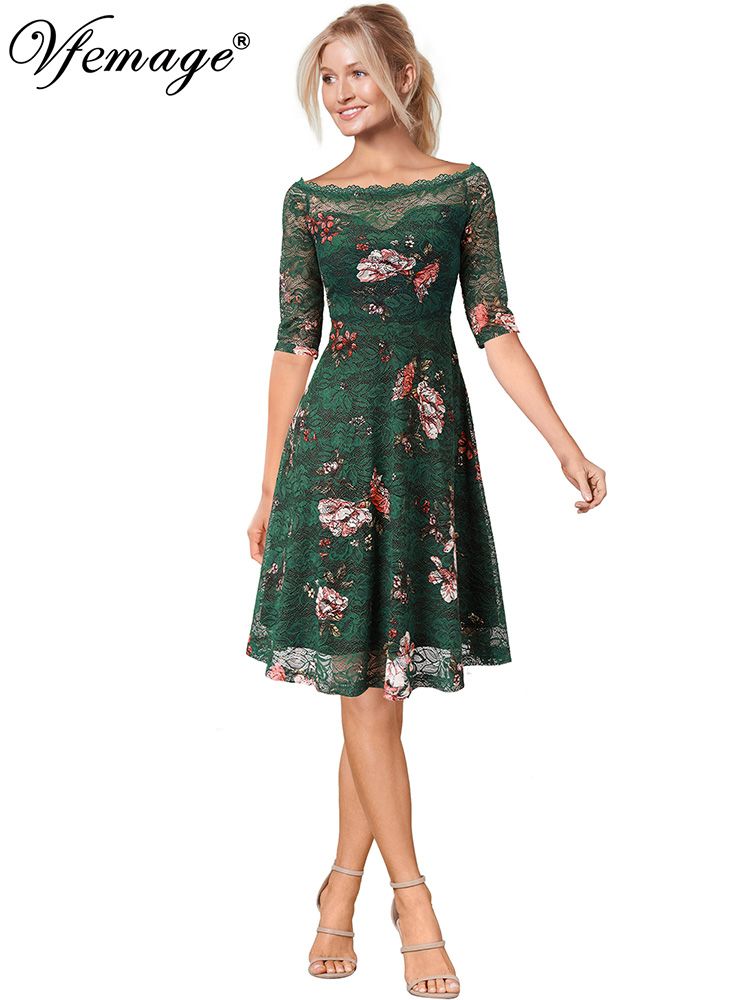 boat neck skater dress