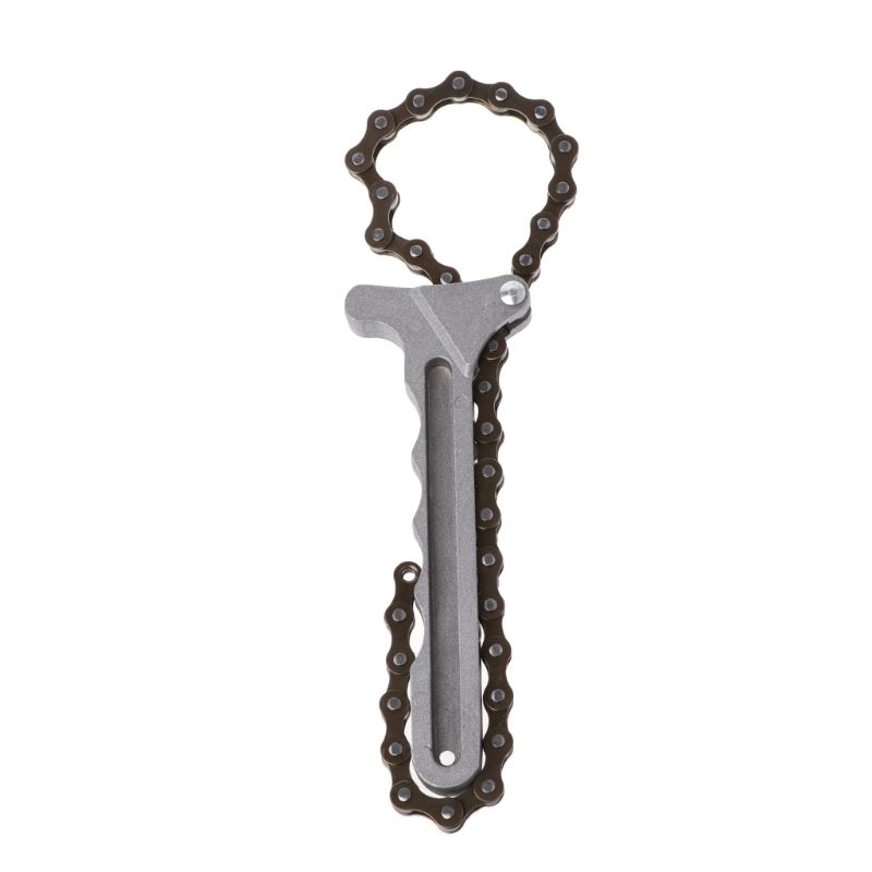 Adjustable Engine Oil Filter Chain Grip Wrench Spanner Remover Plier Tool Engine Parts