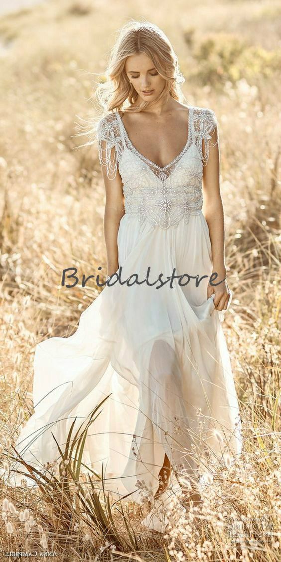 diseñador bling país vestidos de novia de Canadá con cuentas de borla mangas cuello en v diseñador bling país vestidos de novia de Canadá con cuentas de borla mangas cuello en v