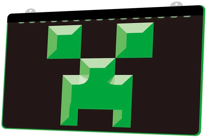 2020 Ld0871 0 Minecraft Creeper Face Rgb Multiple Color Remote