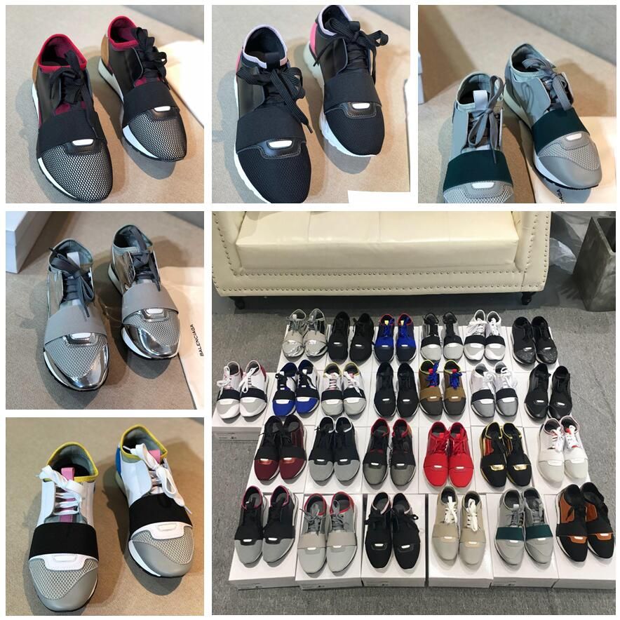 

25color-3top boxed Men or Women Casual ShoesMixed Colors Low Cut Lace-up Zapatos Mujer Race Runner balenciaga Shoes Outdoors sneakers