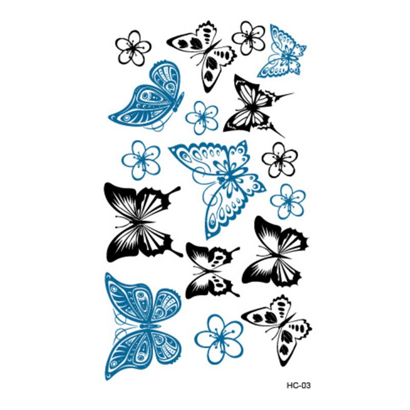 Acheter 2018 Nouveau Sticker Tatouage Temporaire Stickers Imperméables Faux Tatoo Art Taty Femmes Fleur Papillon Motif Tatouage Autocollant De 25 Du