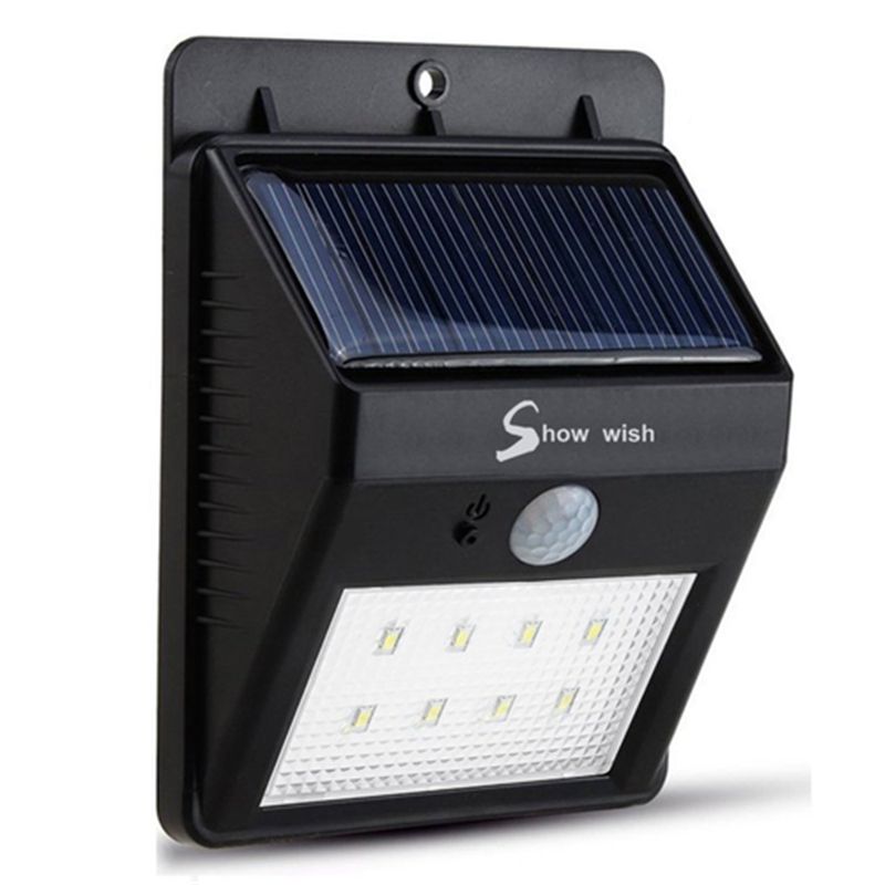 Amerikaanse voorraad Outdoor Solar Motion Sensor Wandlampen 2200mAh Solar Lights White Color Waterdichte Tuinlamp voor hek Garage