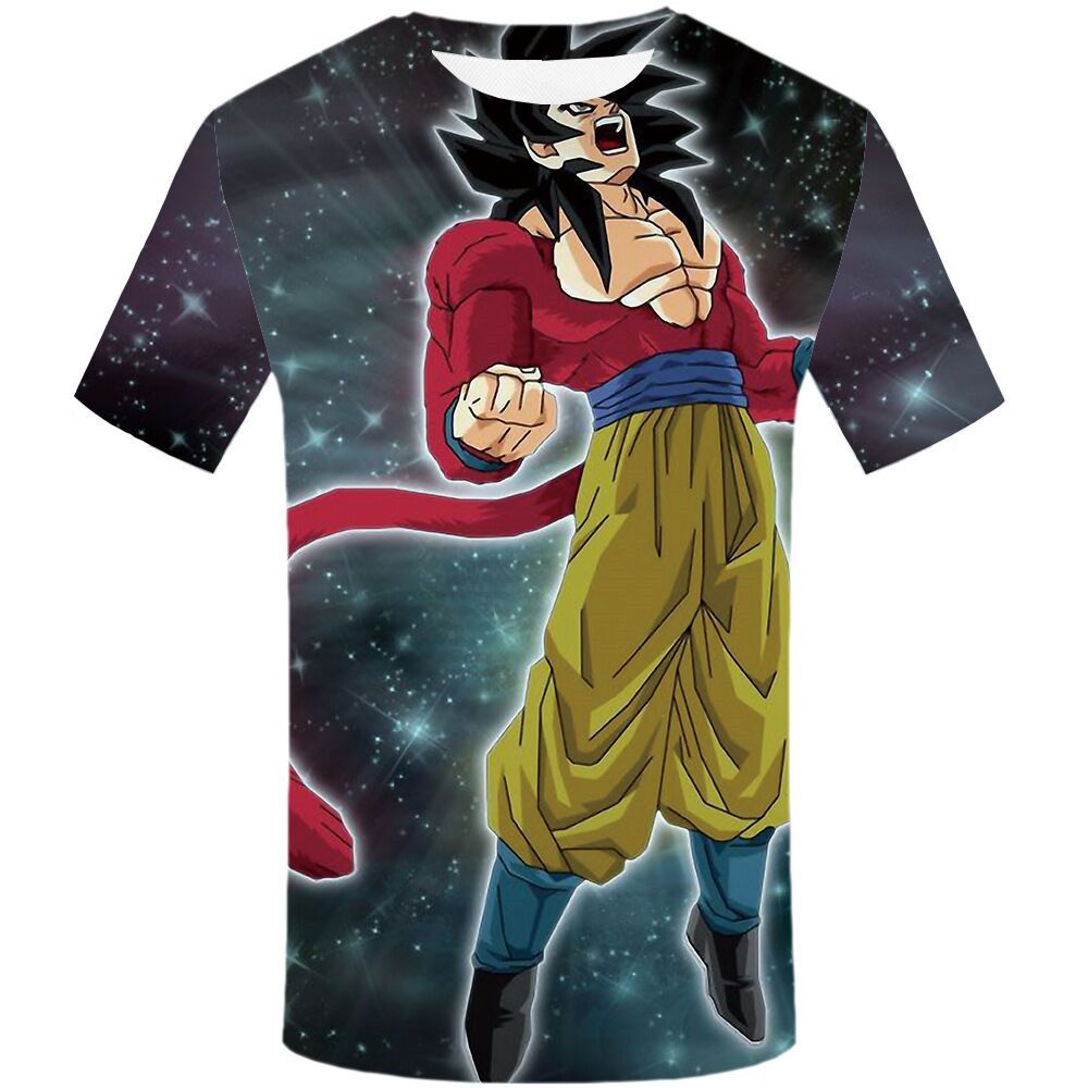 Japan Anime Dragon Ball Saiyan Black Hair Vegeta T Shirt Goku 3d