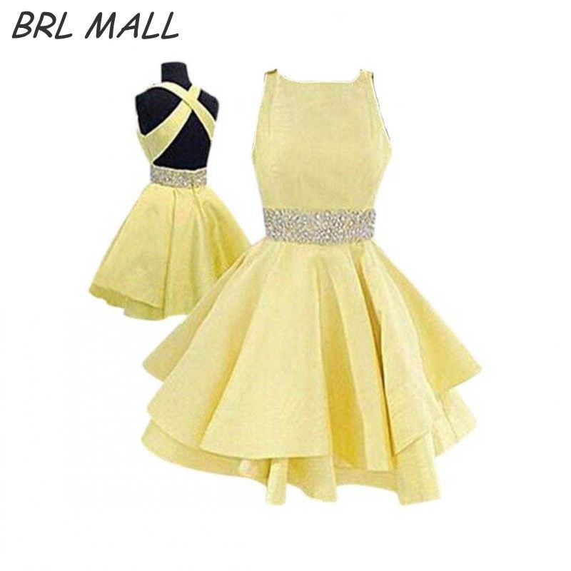 yellow homecoming dresses cheap