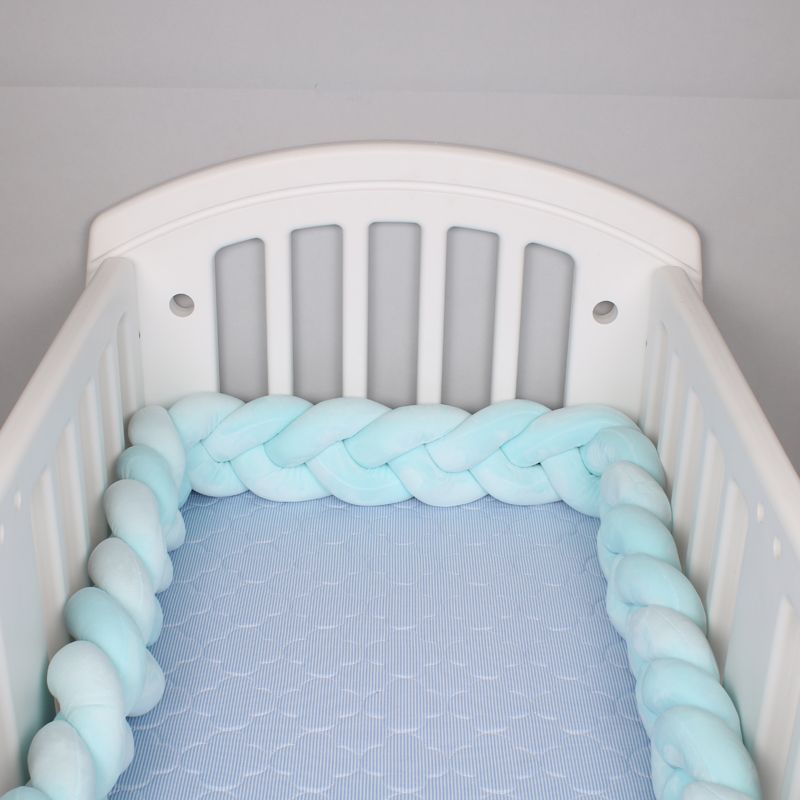 knitted crib bumper