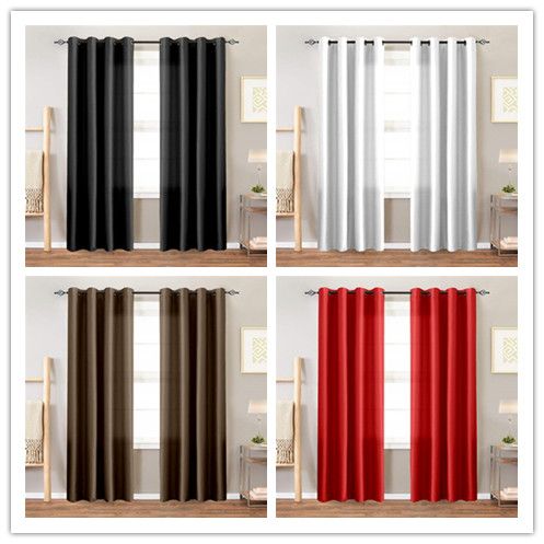 2019 Satin Curtains Room Darkening Cheap Curtains For Living Room