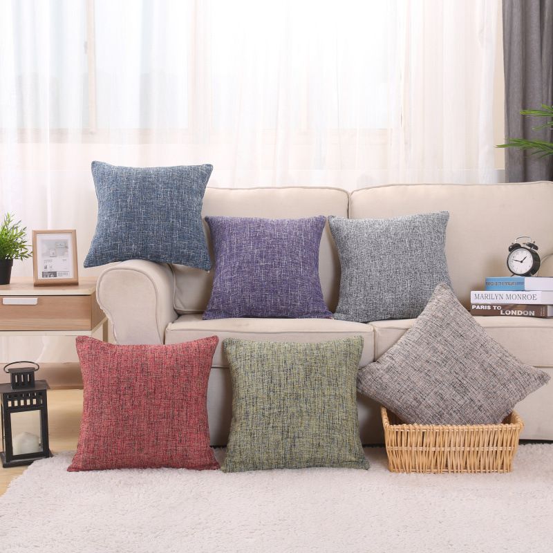 Two Color Hemp Crafting Pillow Advertising Gift Custom Sofa