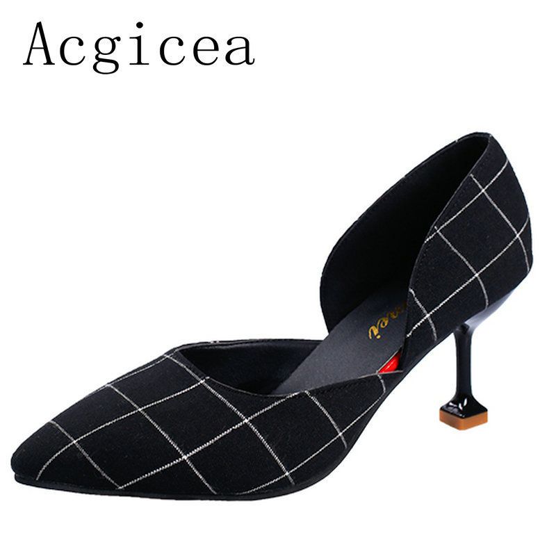 Dress Shoes 2019 New Fashion Women Latticed Pumps Summer Popular