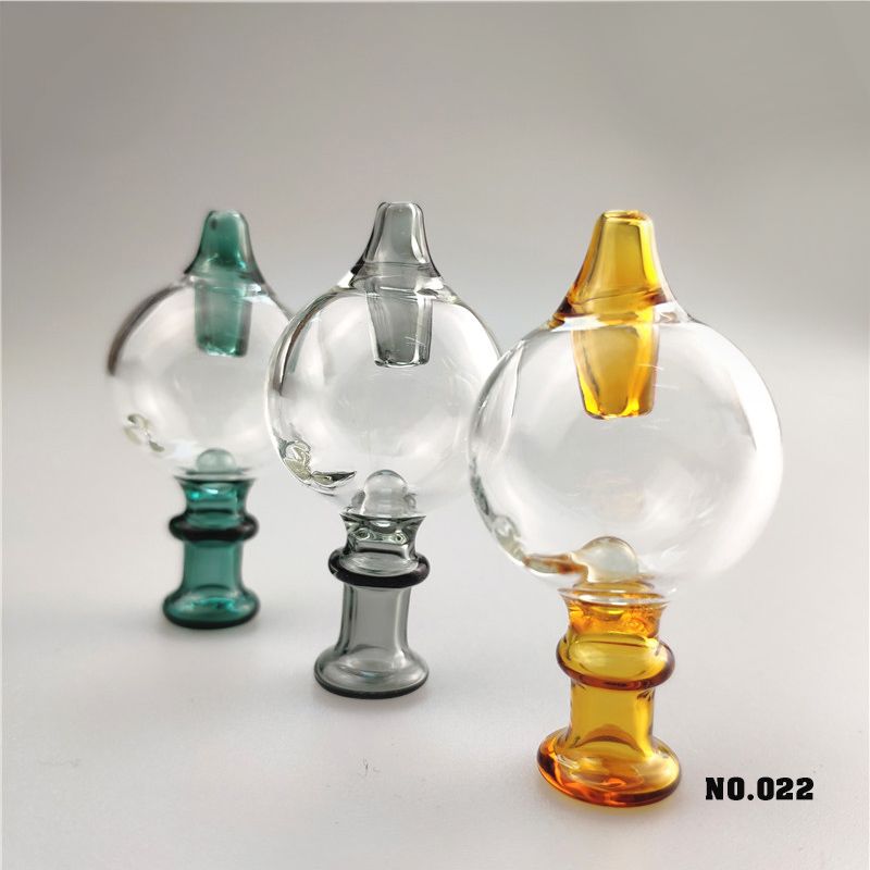 2020 Glass Bubble Carb Cap With Glass Pearl 30mmOD Colorful Glass Carb