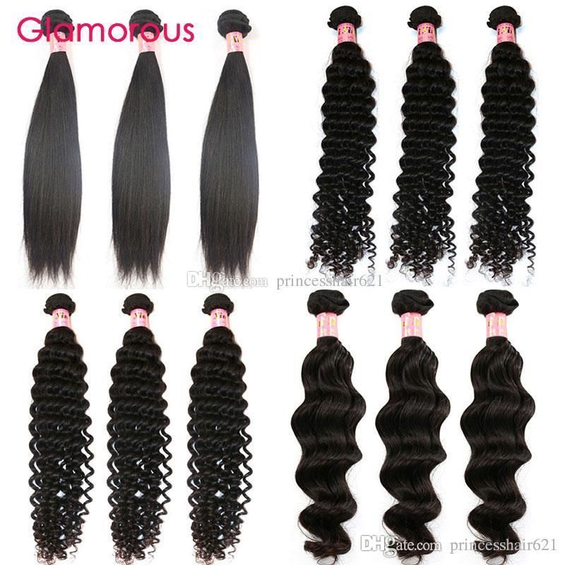 Glamorous Unprocessed Human Hair Weaves Wholesale Virgin Brazilian