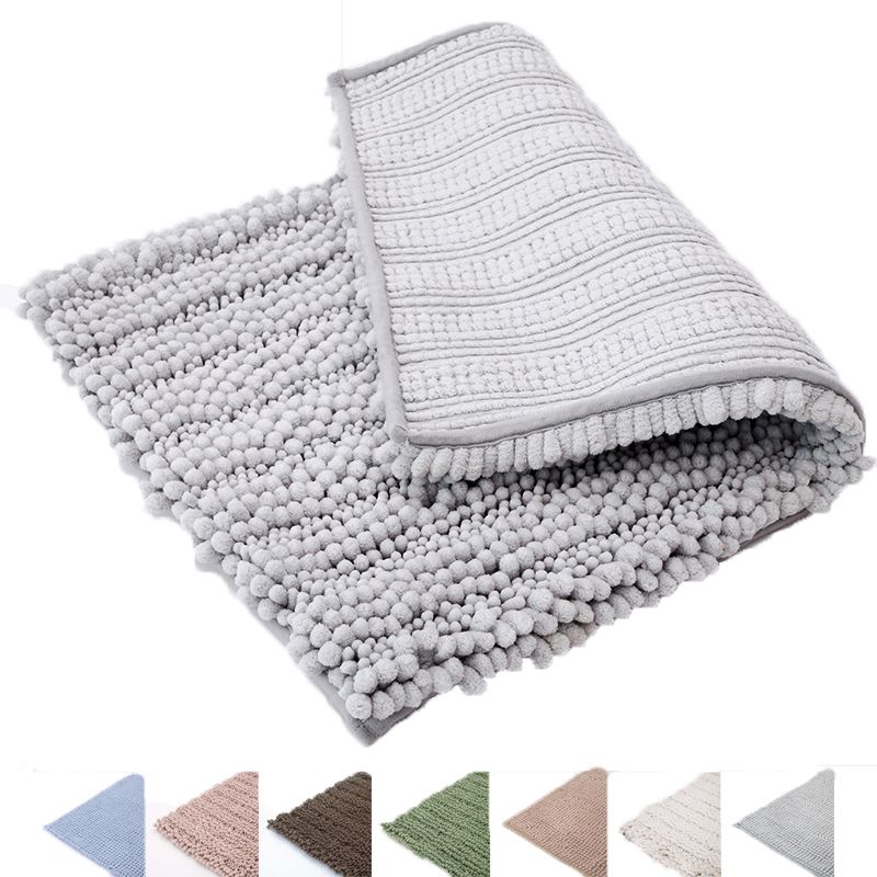 Chenille Bath Rugs Extra Soft Fluffy Absorbent Microfiber Shag Rug Non Slip Ru