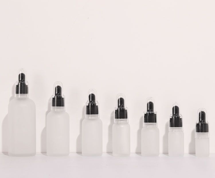 Download Frosted Clear Glass Dropper Bottle With Black Cap Dust Proof Cover 10 100ml Essential Oil ...