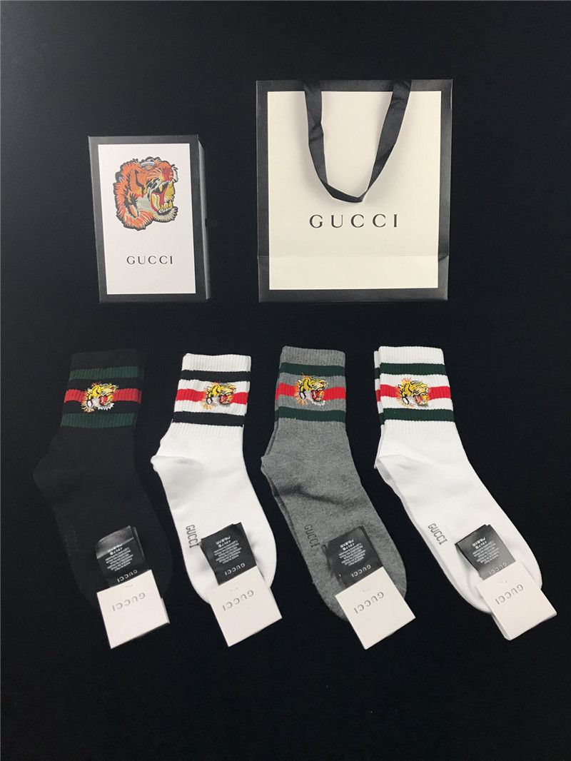 Best Men Design Luxury Socks Tiger Embroidered Fashion Striped Jacquard Sport Socks Unisex Cotton Socks /Box With Gift Box Under $36.55 DHgate.Com
