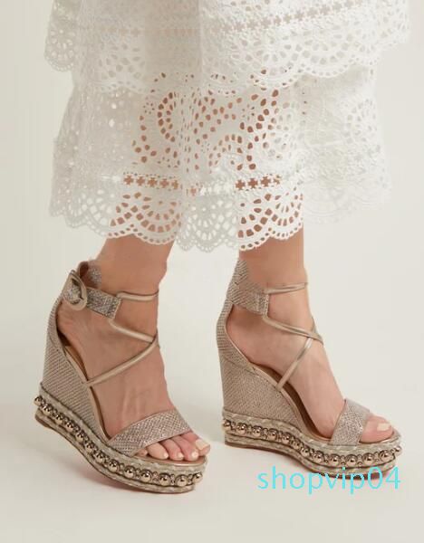 red and gold gladiator sandals