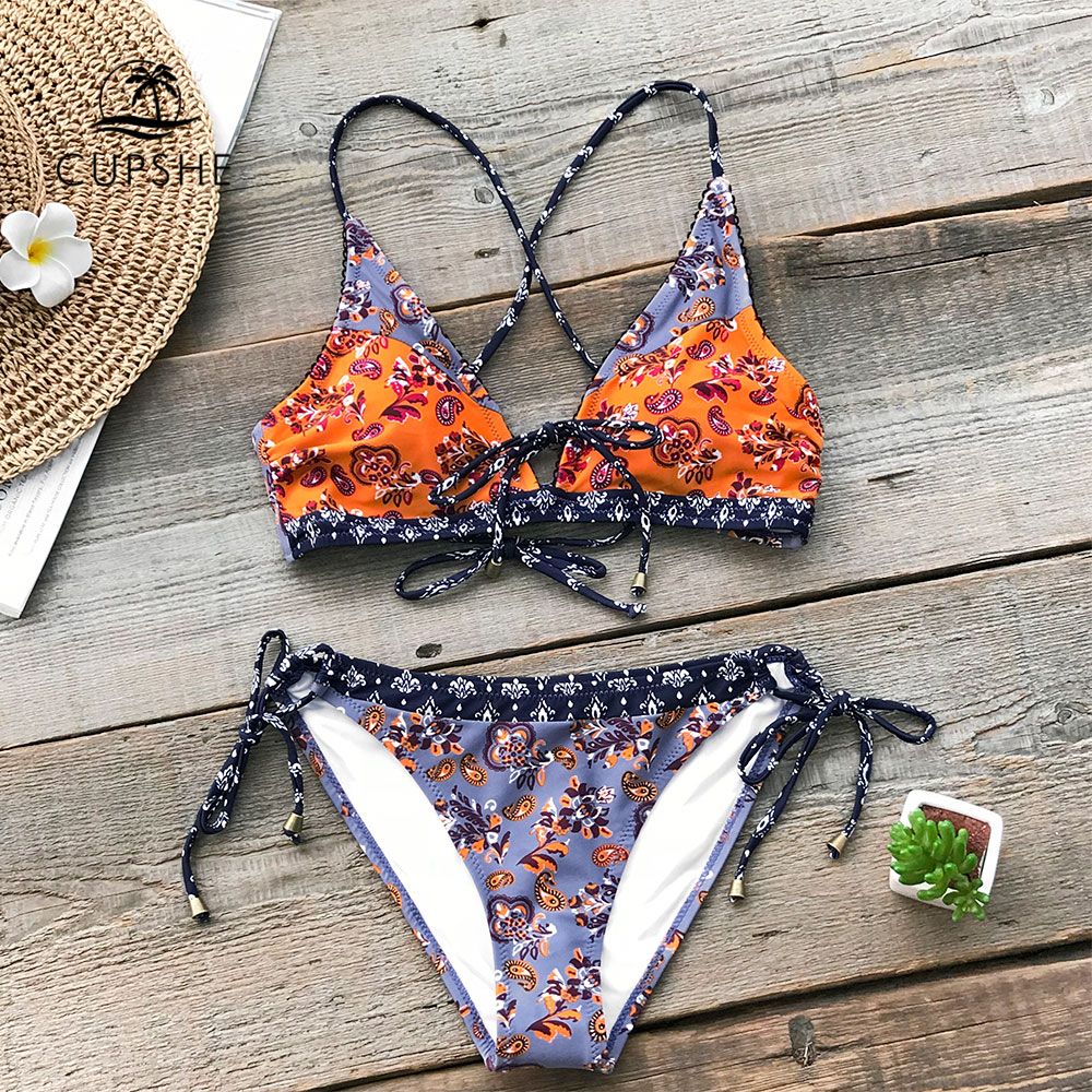 paisley bathing suit