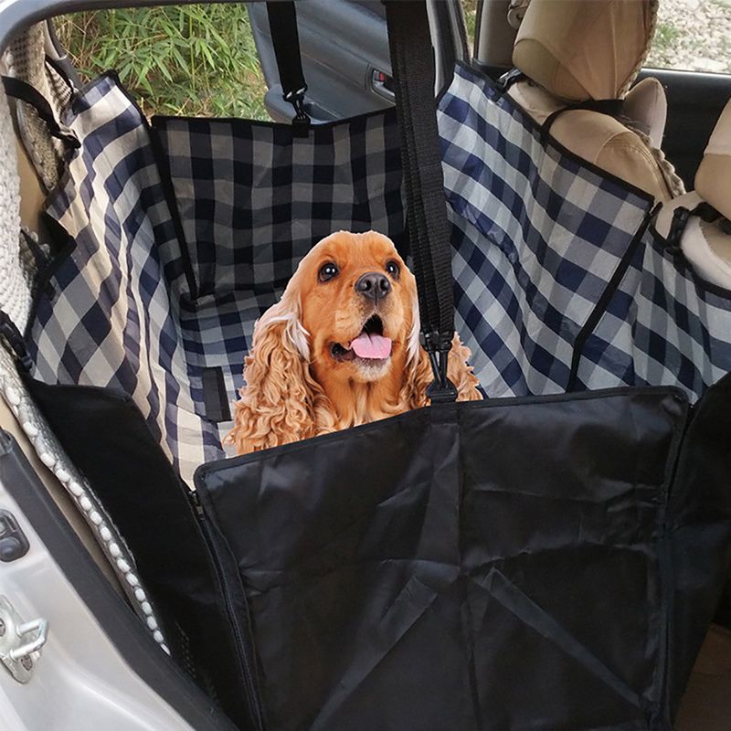 pet carriers oxford fabric paw pattern car pet seat cover dog car back seat carrier waterproof pet mat hammock cushion protector