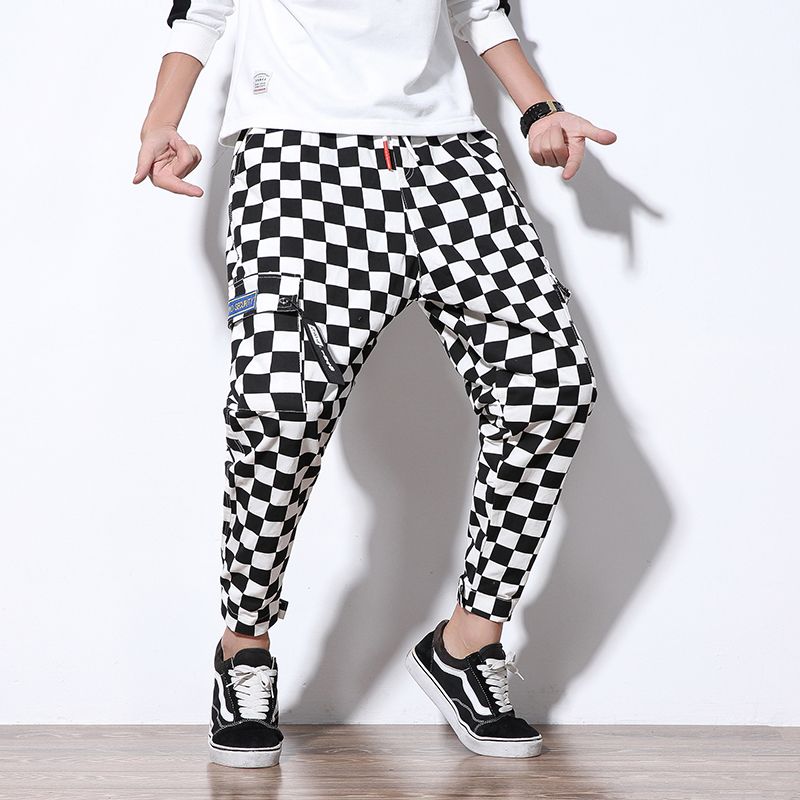 Anniv Coupon Below] Men Plaid Checkerboard Pants Fleece Thick Trousers Pants Tactical Elastic Waist Fashion Joggers Sweatpants 5XL From $43.72 | DHgate.Com
