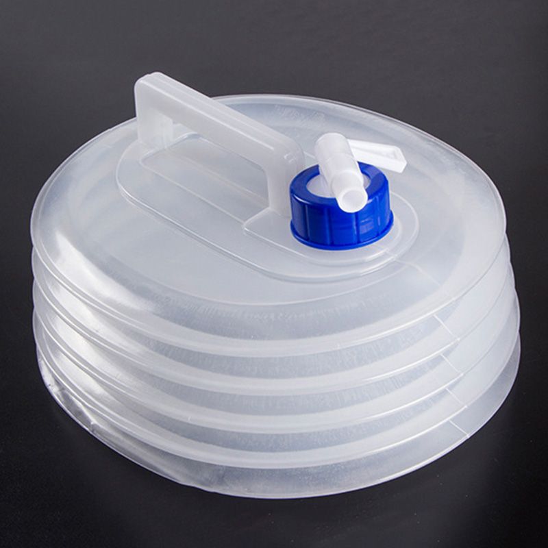 3L Folding Outdoor Camping Handle Collapsible Water Bucket Bottle Container.