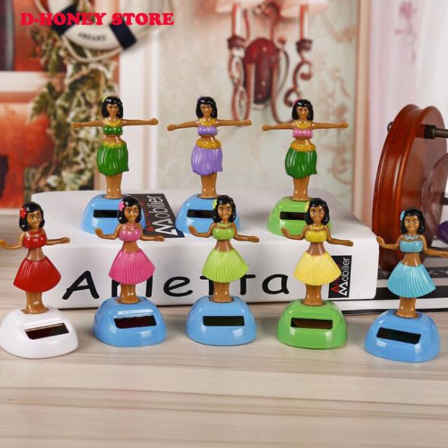 Regalo de juguete de balanceo accionado solar de la muchacha de baile para la decoración del coche Novedad Baile feliz Juguetes solares de las muchachas los niños