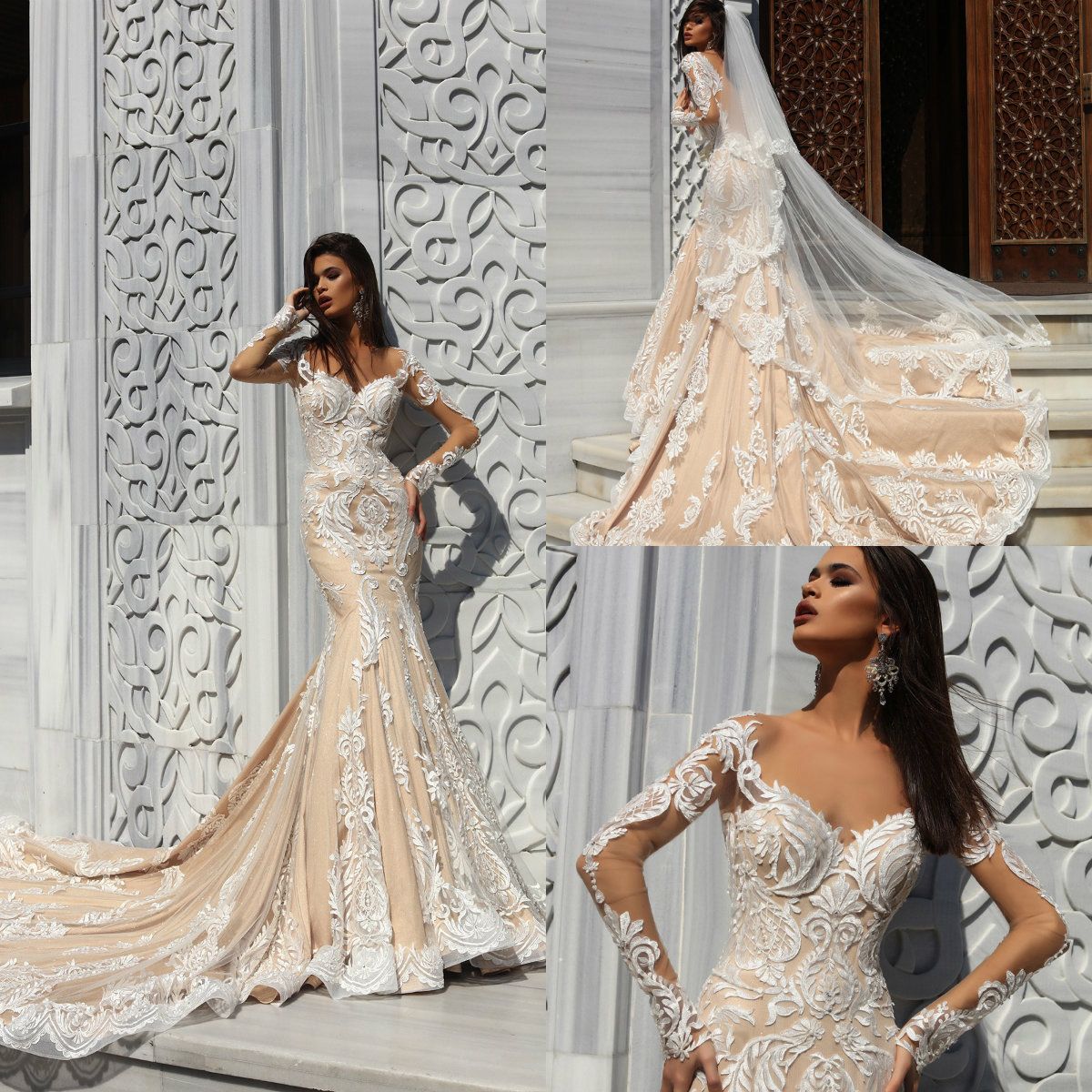 Boho Champagne Wedding Dress