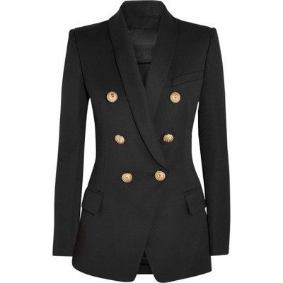 blazer jacket with gold buttons