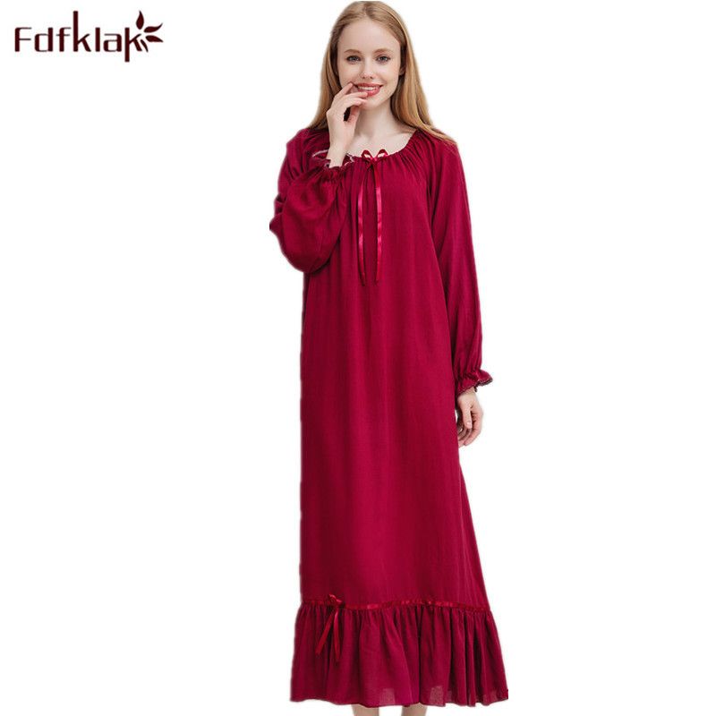 cotton long nightdress