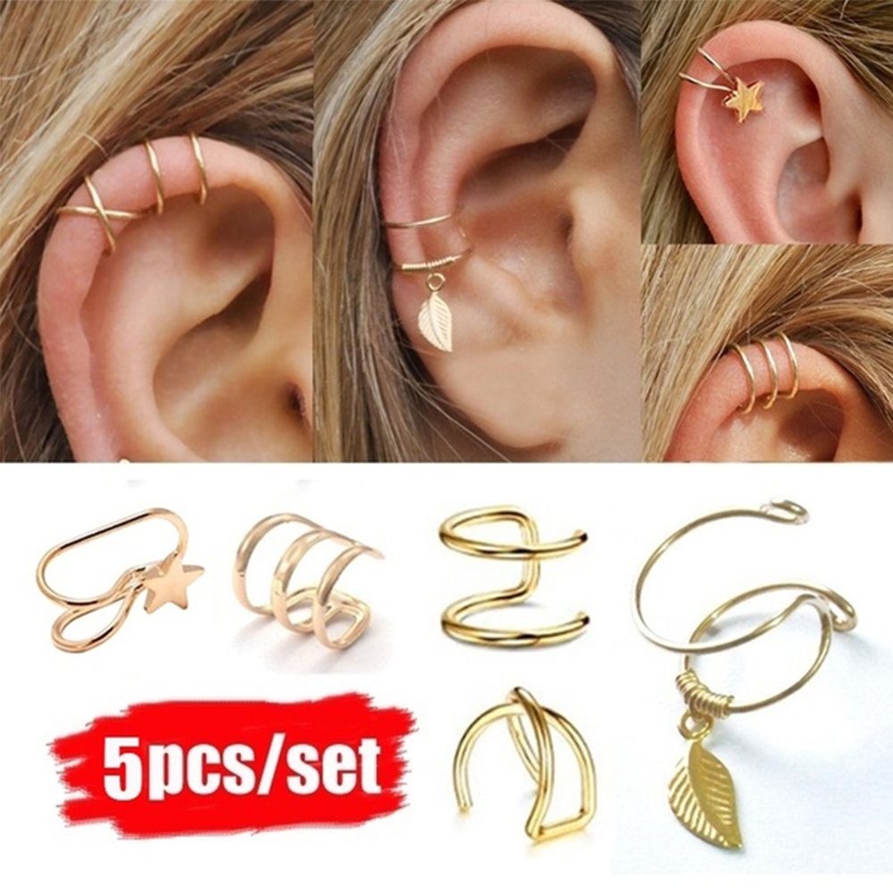 satin al kadinlar dagci earcuff yok piercing sahte kikirdak kupeli icin seti vintage kulak mansetleri altin yaprak kulak manset klip kupe tl8 91 tr dhgate com