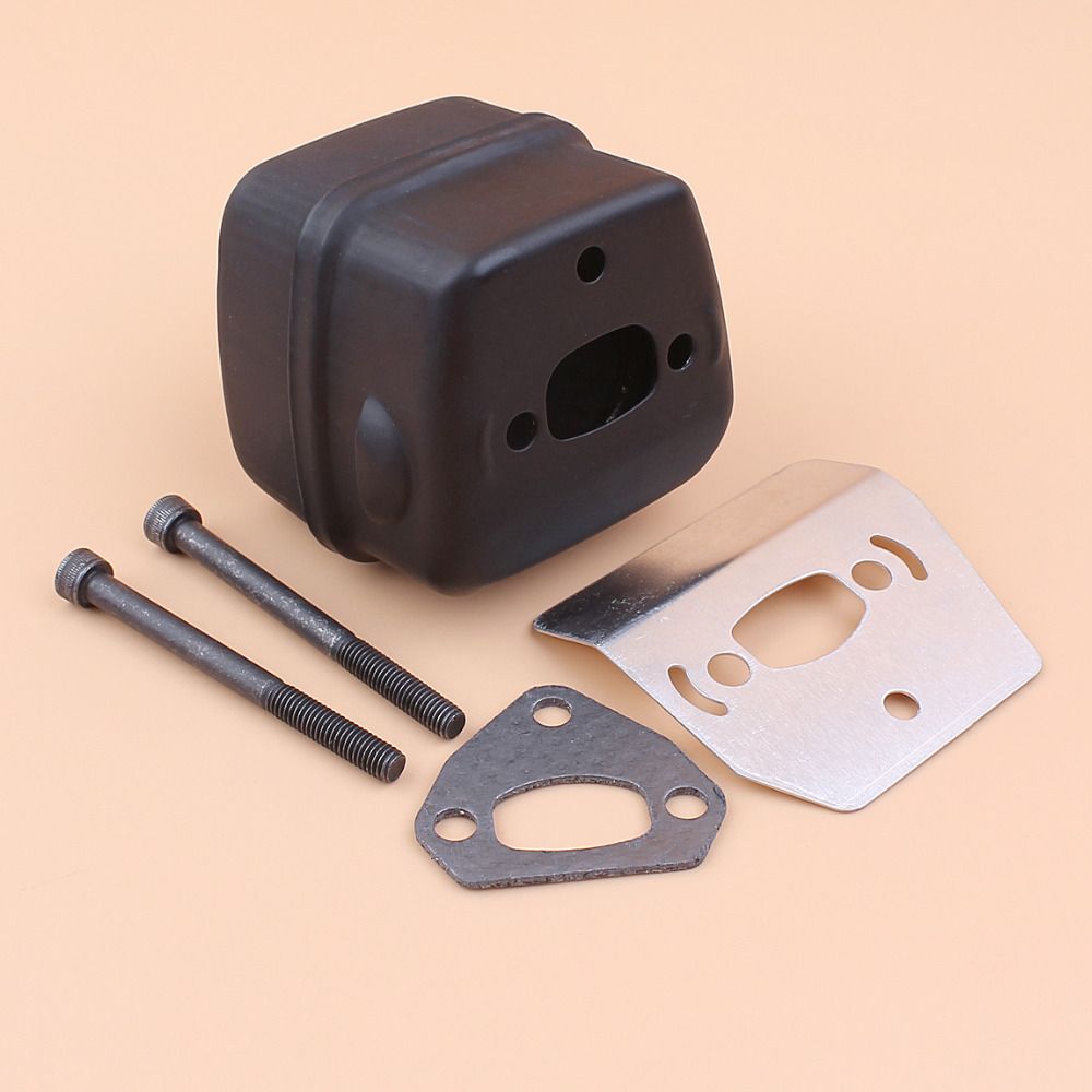 Muffler Bolts Muffler Cover Cooling Shield Replacement Parts Fit for Husqvarna 142 137 141 36 41 Exhaust Muffler