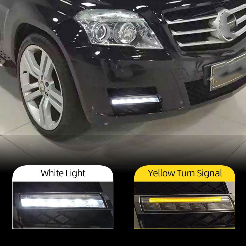 For Mercedes Benz GLK300 GLK350 GLK500 2008 2009 2010 2011 2012 LED DRL Daytime Running Lights