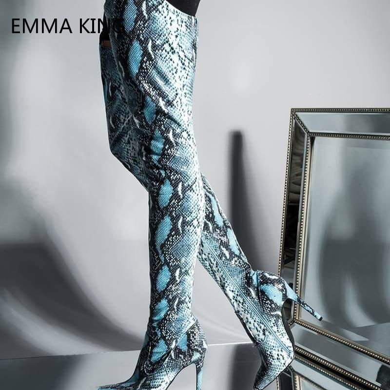 designer snakeskin boots