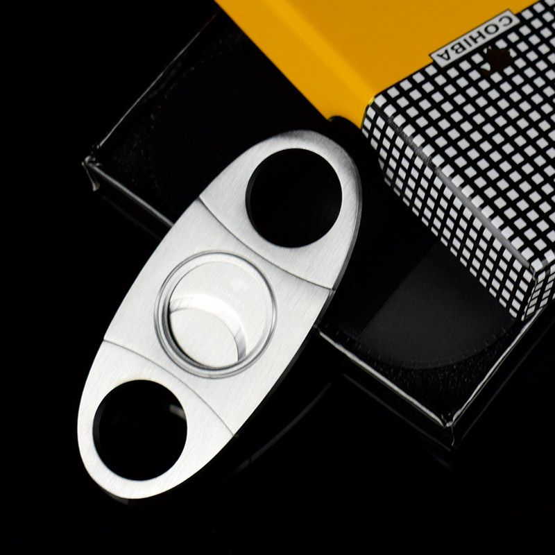 110x64x20mm Cohiba Stainless Steel Cigar Cutter Portable For Smoker Gift Box