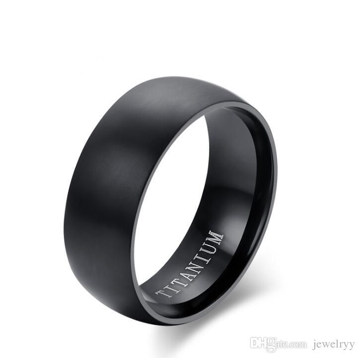 Anillos Clásicos De Acero Al Titanio Negro Anillos De Y De Anillos Clásicos De Acero Al Titanio Negro Anillos De Y De