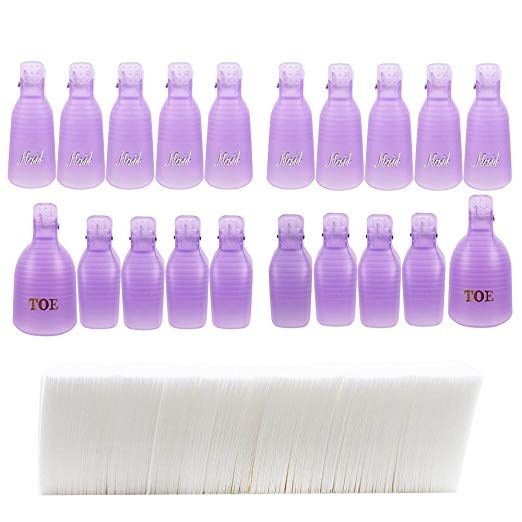 Nail Polish Remover Clips Pack Of 20, Reusable Toe Nail And Finger Nail