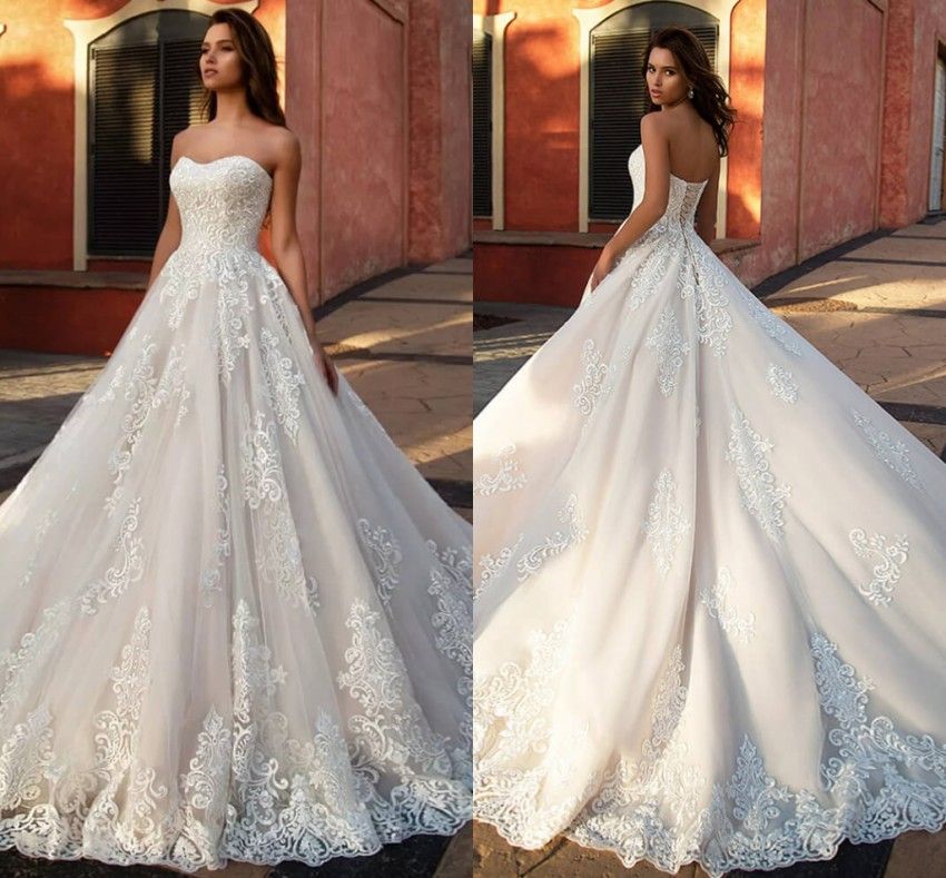 modern strapless wedding dresses