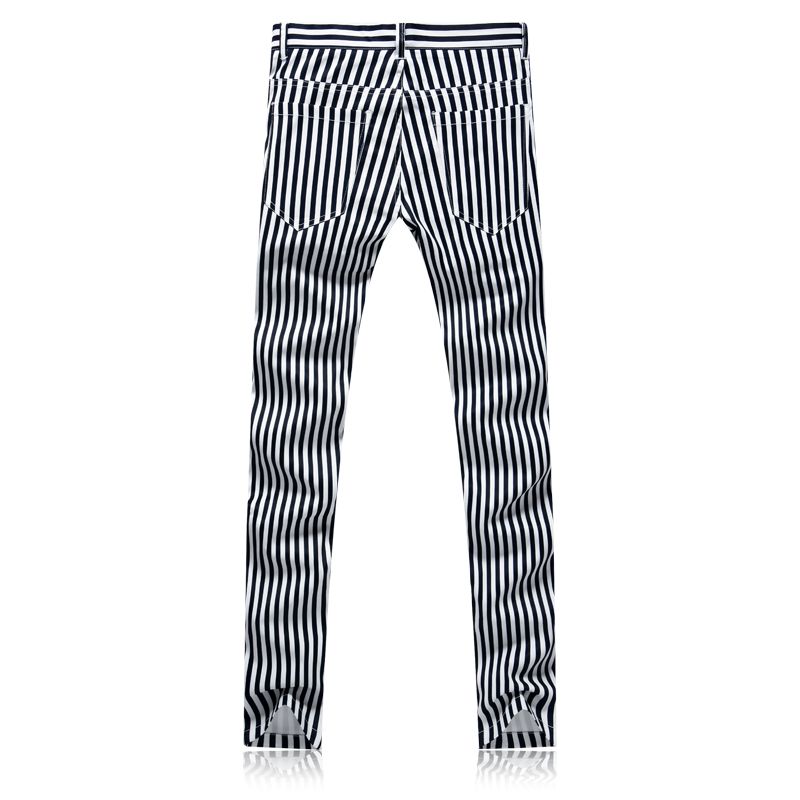 black and white striped trousers mens
