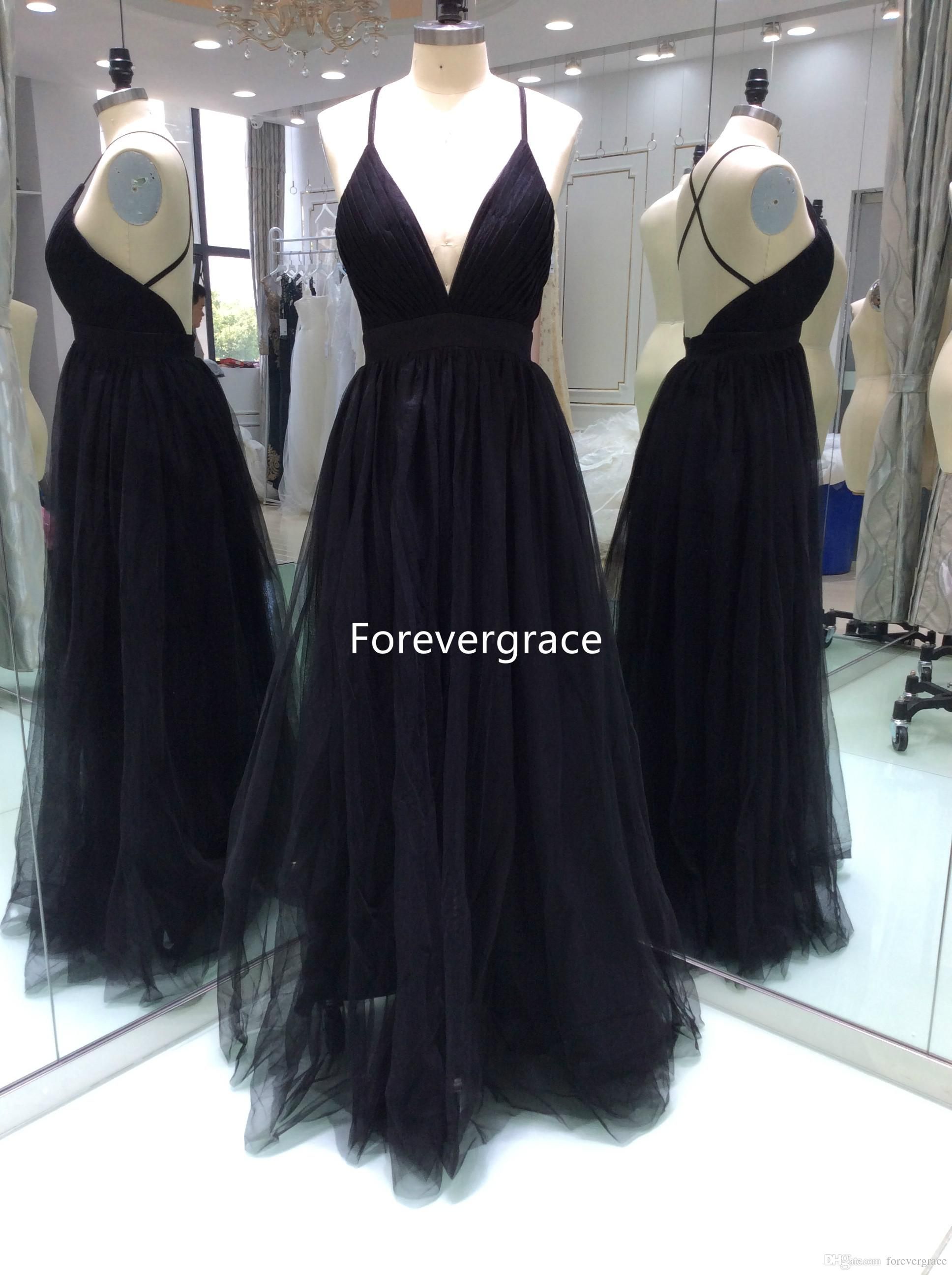 2019 fotos reales vestido de fiesta de color negro vestido de fiesta largo  sin espalda sexy