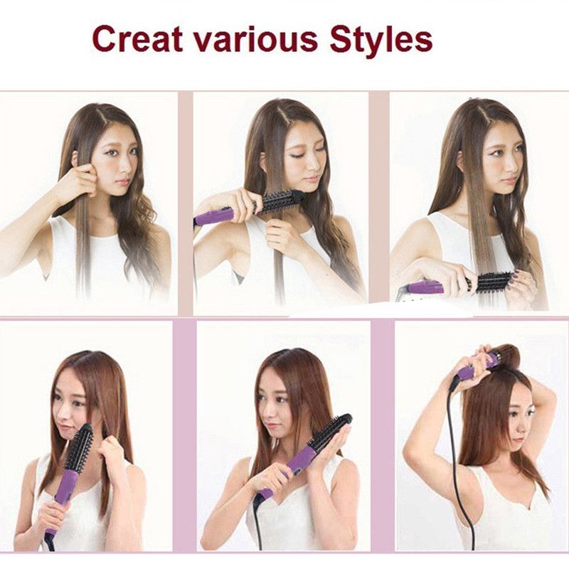2019 2 In 1 Pro Ceramic Comb Hair Roller Magic Curls Corn