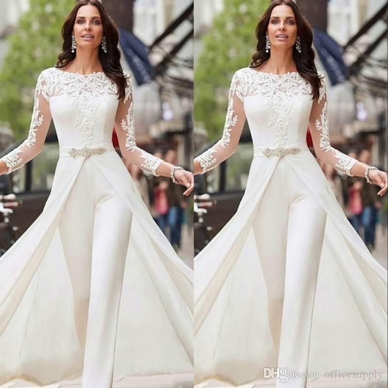 elegant white jumpsuits for wedding